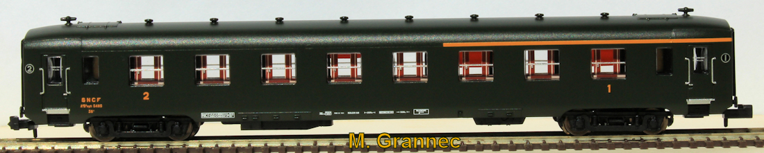 Set 3 Voitures Voyageurs UIC REE Modèles NW156 A9 / A7D - N 1 A9 A7d N 1 160 Sncf Ep Iv 79259